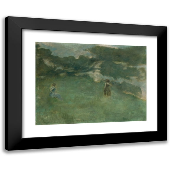 Thomas Wilmer Dewing 14x11 Black Modern Framed Museum Art Print Titled - The Hermit Thrush