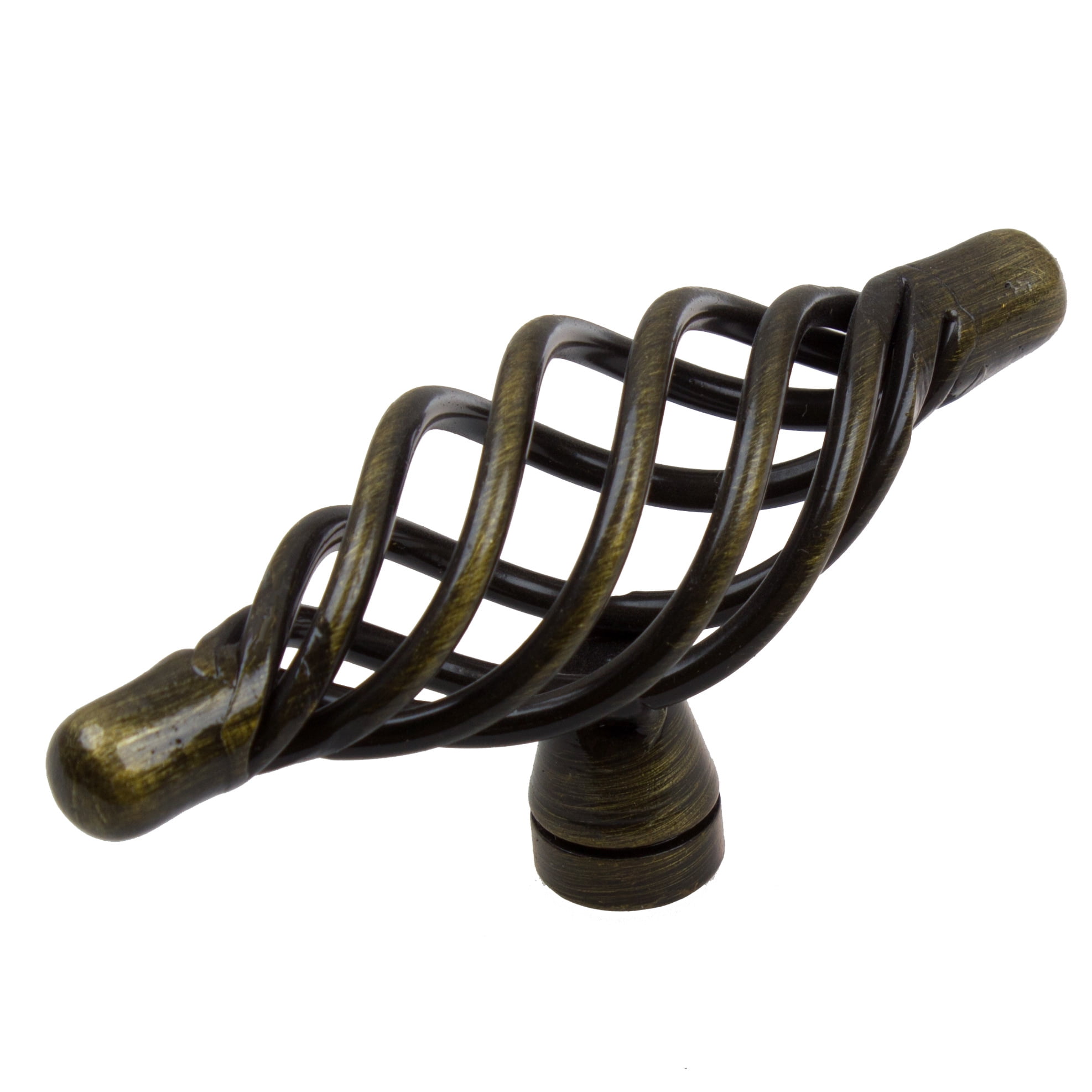 GlideRite 3 in. Classic Oval Birdcage Knobs, Antique Brass, Pack of 10