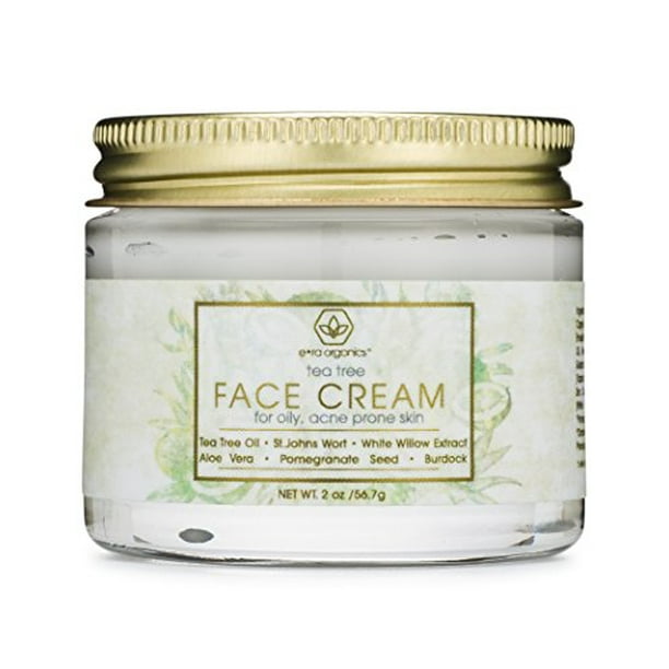 Tea Tree Oil Face Cream For Oily, Acne Prone Skin 2oz Natural
