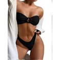 thumbnail image 1 of Swimwear 2024 mesh hollow sexy swimsuit strapless backless female split, 1 of 4