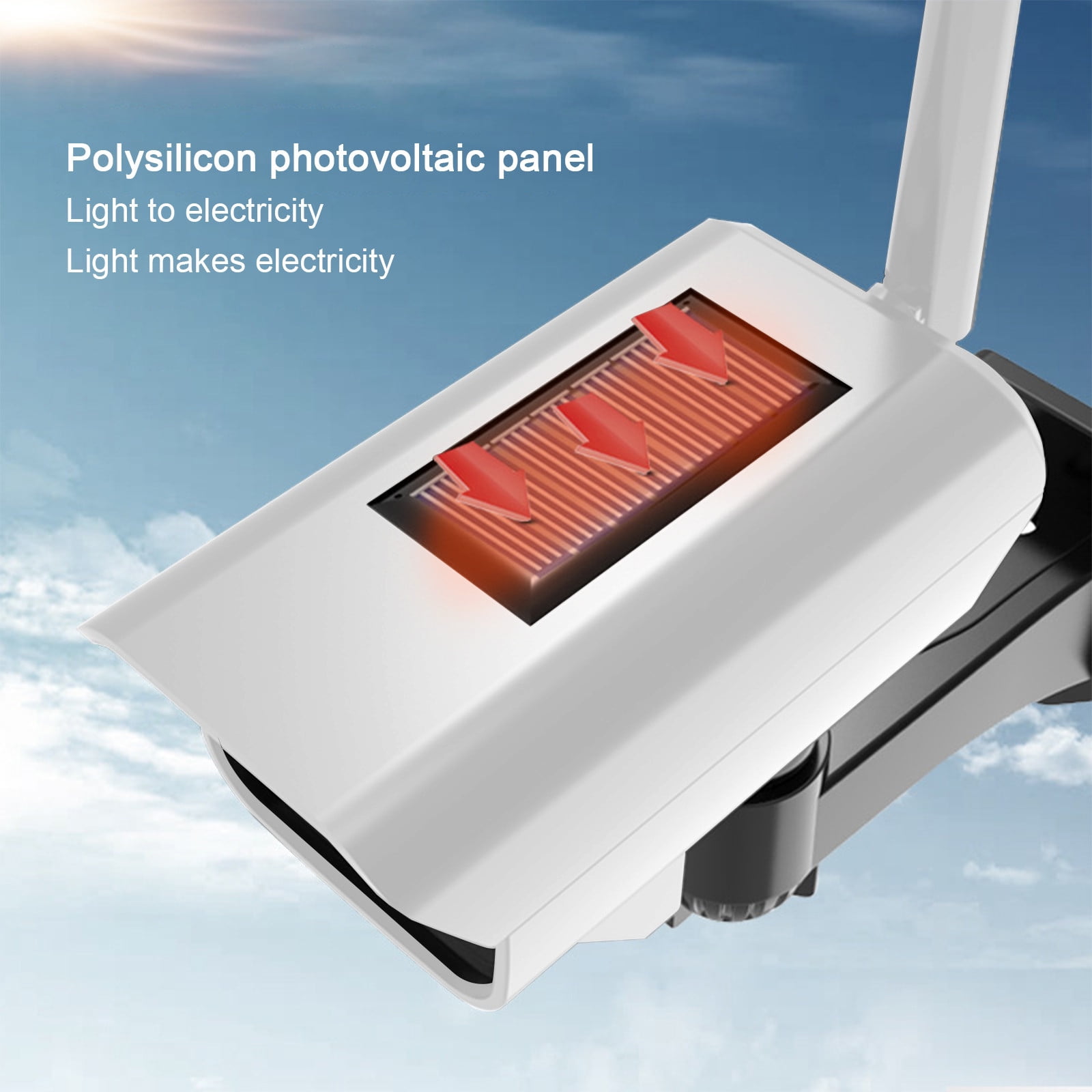 RnemiTe-amo Solar Powered Human Sensor Security Fake Dummy Camera With Flashing Led Outdoor Use For Garden & Business