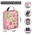 thumbnail image 3 of Strawberry Lunch Box Insulated Lunch Bag Box Women Men Reusable Cute Meal Bag for Travelers Cooler Tote Bag Lunchbox for Office School Picnic, 3 of 6