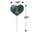 thumbnail image 6 of Christmas Candle Heart Love Cupcake Picks Toppers Decoration Set of 6, 6 of 7