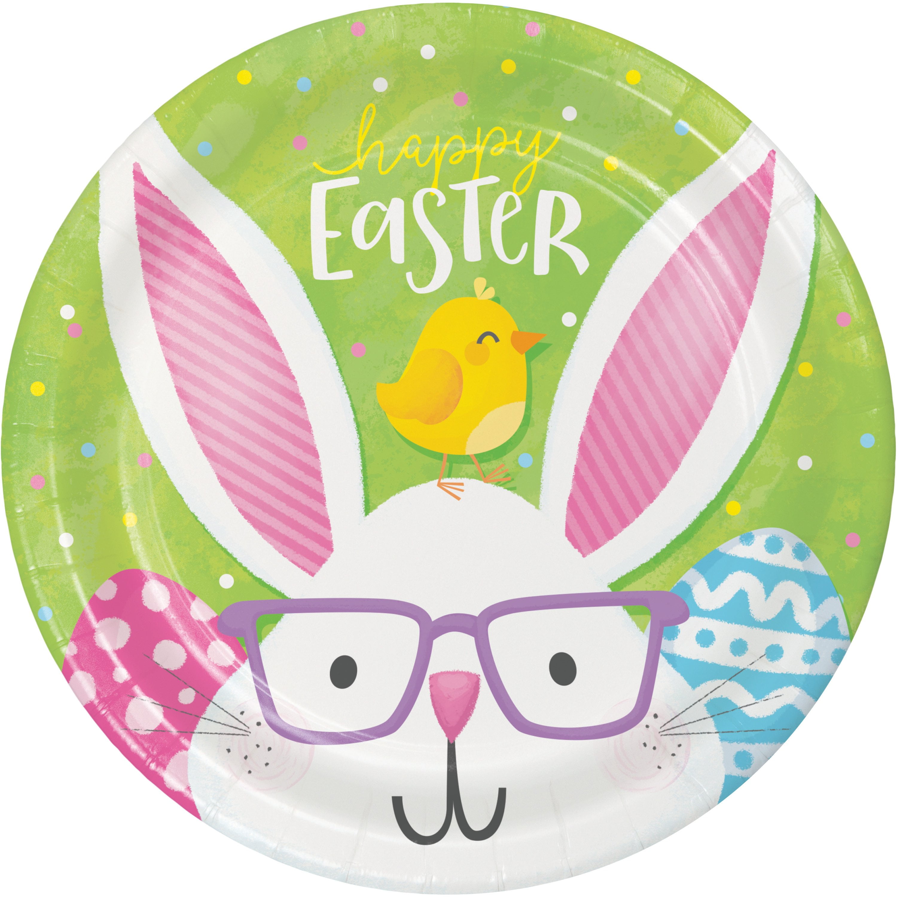 Happy Easter 7" Dia. Easter Paper Luncheon Plates,Pack of 8 EA