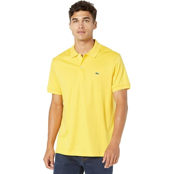 Lacoste Mens Short Sleeve Pima Jersey Interlock Regular Fit Polo XX-Large Cornmeal Yellow