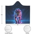 thumbnail image 3 of Cool Jaguar Wearable Blanket Hoodies for Women Men Adults Jaguar Lovers Soft Cozy Starry Sky Jaguars Hooded Blankets for Travel Camping Decor Birthday Gifts 60X80 Inch, 3 of 5
