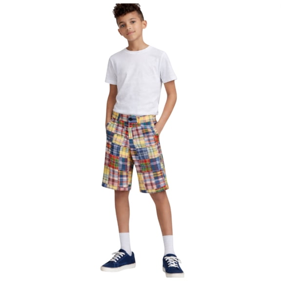 Polo Ralph Lauren Boys Patchwork Plaid Cotton Shorts