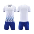 thumbnail image 2 of Kids Soccer Jersey Set Ndbuld Children's Short Sleeve Top With Elastic Waist Shorts Sportswear And Soccer Set For Middle And Big Kids White S, 2 of 6