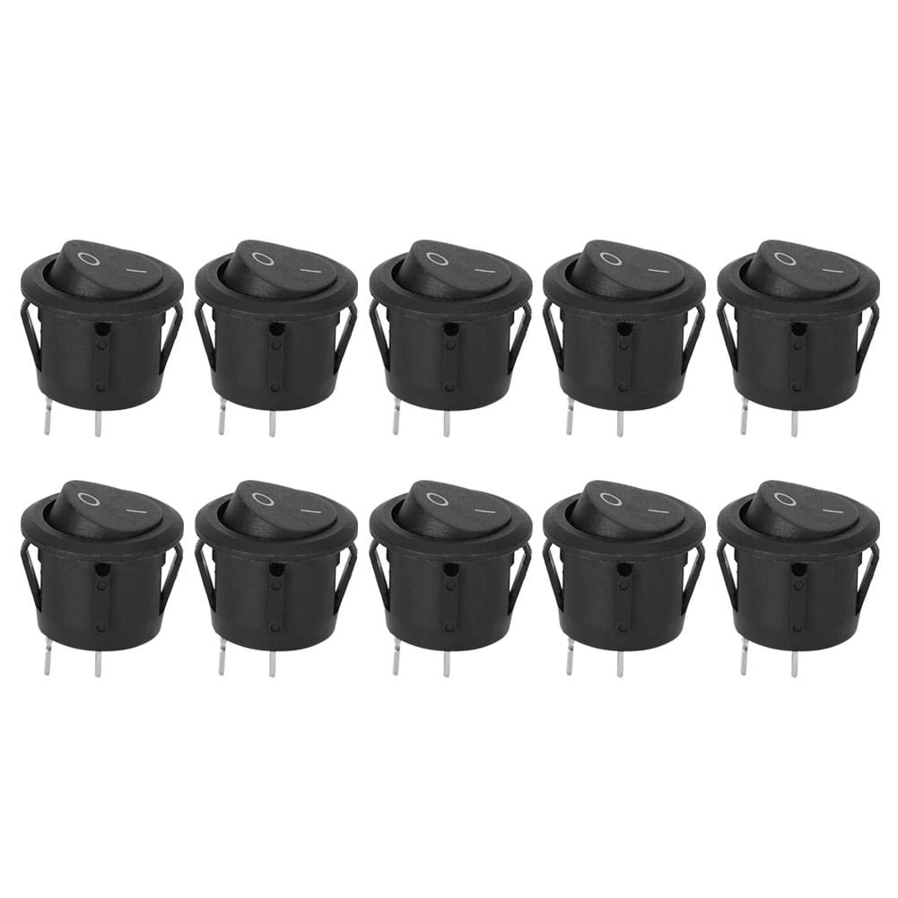 Lot De 4 Interrupteurs Ronds 12V - 3 Broches, 2 Positions Avec LED - Idéal Pour Voiture, Bateau, DIY