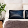 thumbnail image 4 of Disketp Blue Glitter Retro Satin Pillowcase For Hair And Skin - Satin Pillow Cases Standard Size 20x30 Inches With Zipper,Gifts For Women Men, 4 of 8