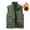 Army Green, variant on CharmCyan Mens Winter Fleece Cargo Vest Outdoor Multi Pocket Sleeveless Jacket Warm Thick Work Waistcoat Army Green L