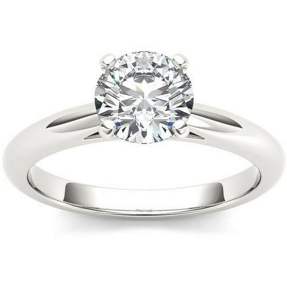 1 Carat T.W. Diamond Solitaire 14kt White Gold Engagement Ring