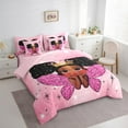 thumbnail image 3 of jejeloiu Kawaii Girly Princess 7-Piece Bedding Comforter Set,Fairy Tale Theme King Bedding Sets,Chic Glass Wings Bed Sheets For Kids,Breathable Home Decor Reversible, 3 of 8