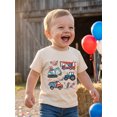 thumbnail image 3 of BemeyourBBs Toddler Baby Boy 4th of July Shirt Baby Fourth of July Outfit Summer Patriot Excavator T-Shirt Short Sleeve Graphic Tee Memorial Day Independent Day Vehicle Shirt Top, 3 of 9