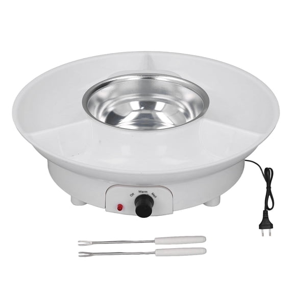 YAHHU Electric Fondue Pot Set – 3.2qt Dual-Use Chocolate & Cheese Melting Kit with Temperature Control & Dipping Forks