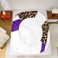 thumbnail image 5 of Homewish Leopard Cheetah Print Bed Sheets,Billiards Ball Game King Sheets,Purple Brown White Sheet Set Ultra Soft Home Decor,4-Piece, 5 of 7