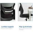 thumbnail image 3 of BestOffice Home Office Chair Ergonomic Mesh Swivel Rolling Executive, Lumbar Support Arms Mid, Black, 3 of 7