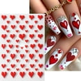 thumbnail image 2 of Adhesivos para decoración de uñas BSBTBZ 5D con estampado rosa en forma de corazón, 4 unidades, 2 of 9