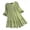 Green, variant on Viikei Women's Plus Size Short Sleeve Vintage Ruffled Three Quarter Lace V-Neck T-Shirt