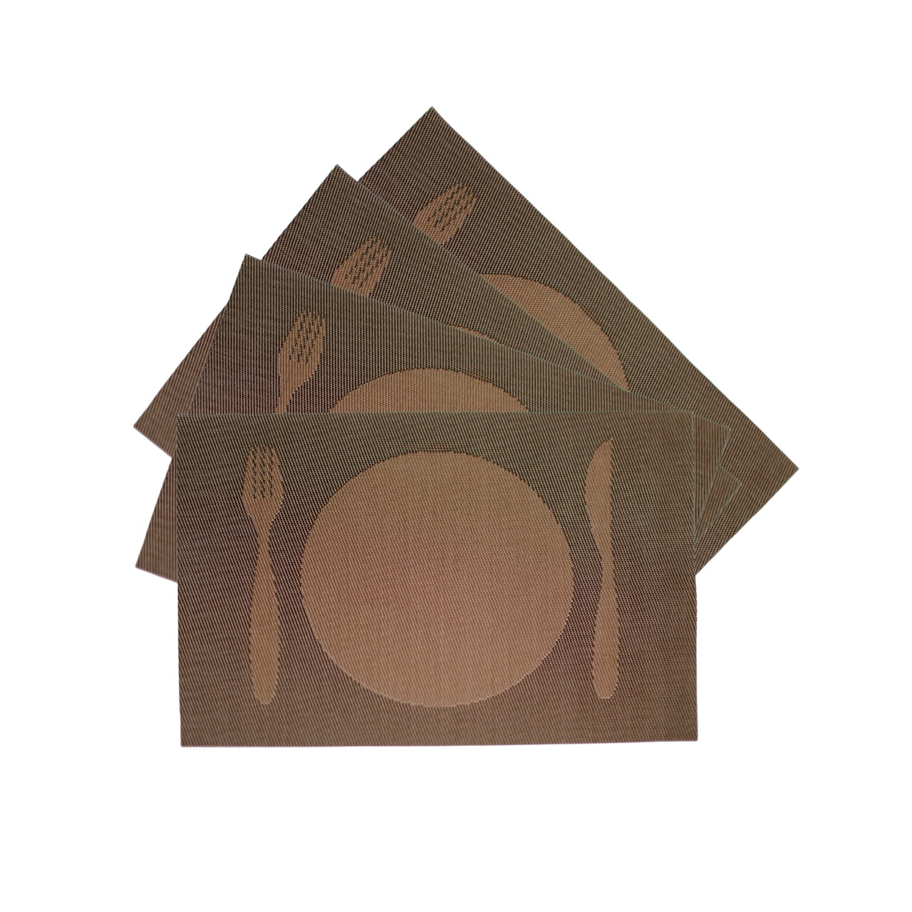 4 PC Placemats Dining Table Woven Knife & Fork Design PVC/VINYL 12"X16" 6 Colors - Picture 5 of 28