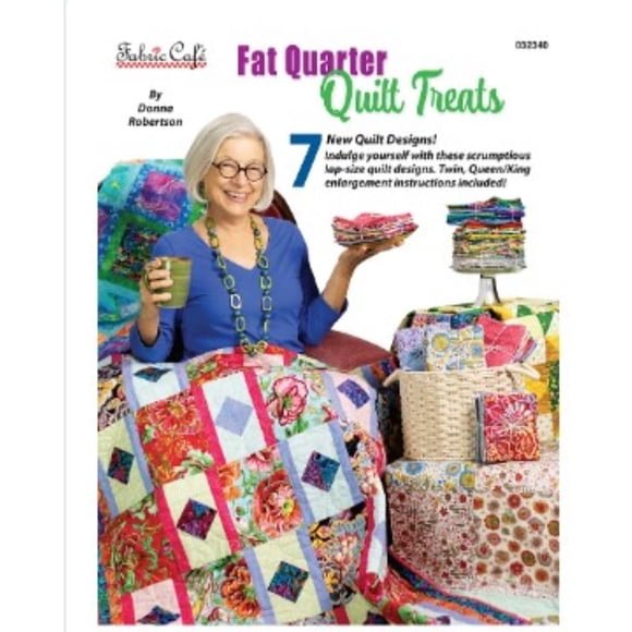 Colcha Book Fabric Cafe Fat Quarter con 7 patrones
