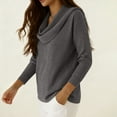 thumbnail image 5 of Women's Casual Long Sleeve Pullover Sweatshirt Hoodie Top for Loungewear Streetwear and Travel Outfits Fashion Essential Gift for Women | CSEONE,Gray XL, 5 of 9