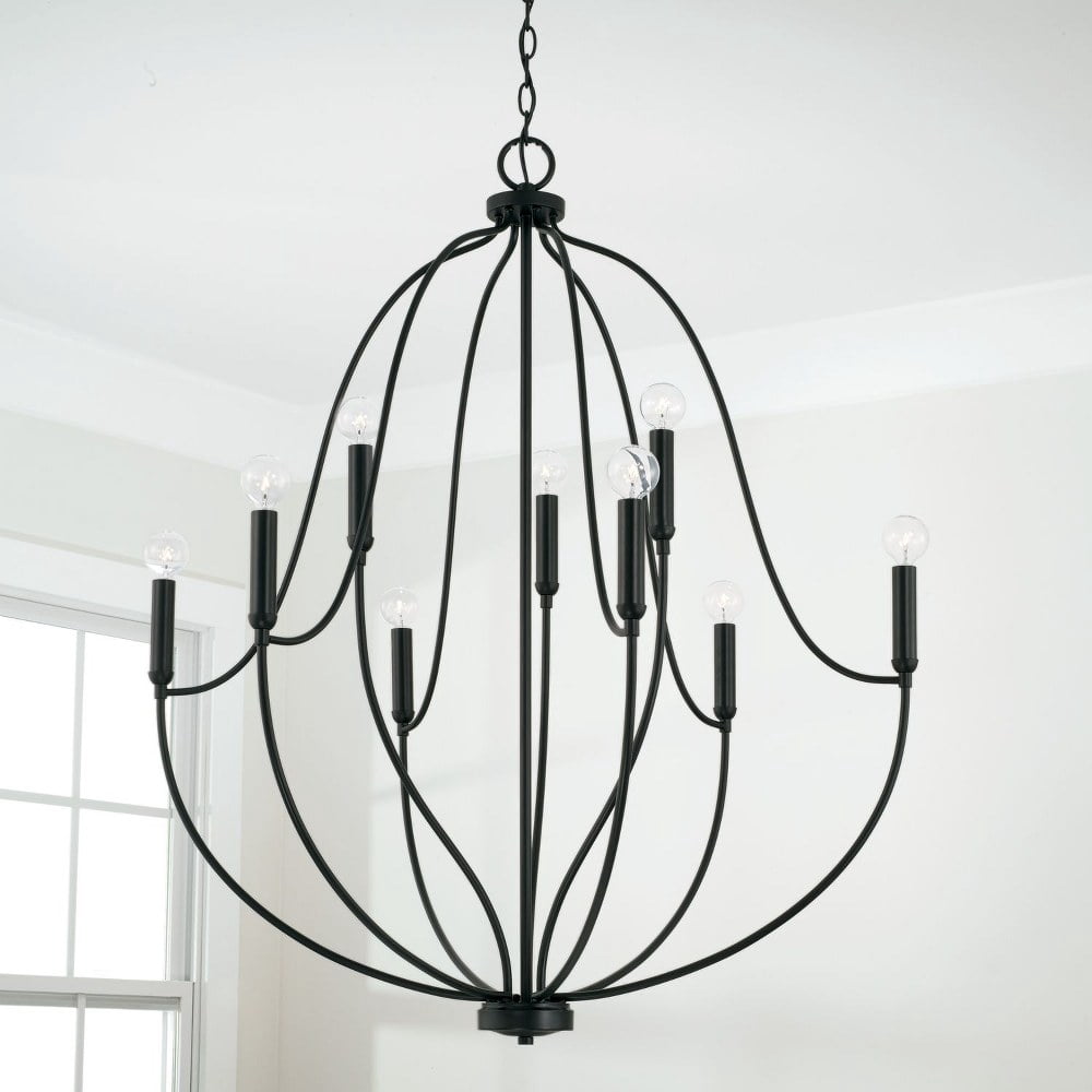 Capital Lighting 447091MB Madison 9 Light 33" Wide Abstract Chandelier - Black
