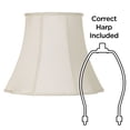 thumbnail image 6 of Imperial Shade Set of 2 Lamp Shades Cream Large 11" Top x 18" Bottom x 15" High Spider with Replacement Harp and Finial Fitting, 6 of 6