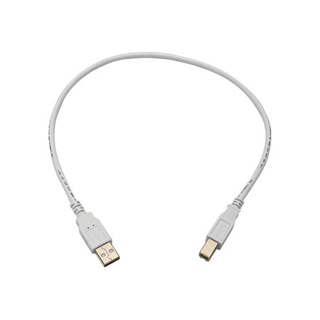 UPC: 0844660086147 | Monoprice USB Type-A to USB Type-B 2.0 Cable – 28/24AWG_ Gold Plated_ White_ 1.5ft (10 Pack)