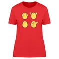 thumbnail image 1 of Lovely Chicken Poses Cartoon T-Shirt Women -Image by Shutterstock, Female Large, 1 of 2