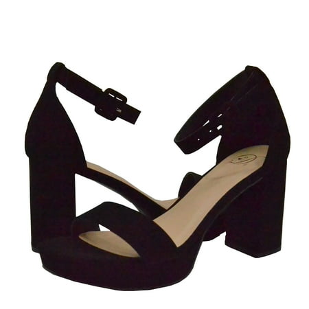 

Delicious Women s Shoes Century Strappy Open Toe Ankle Strap Block Heels