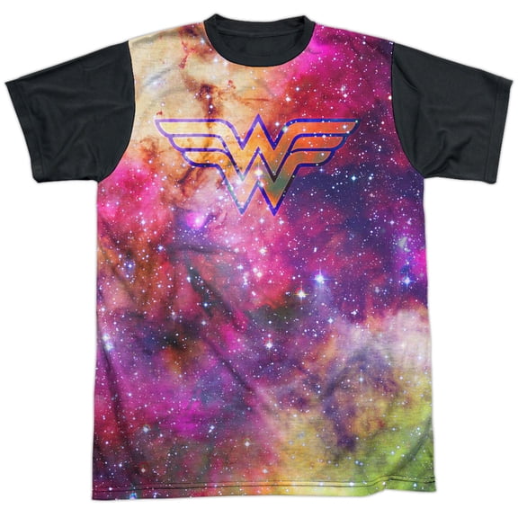 Jla - Wonder Galaxy - Short Sleeve Black Back Shirt - XX-Large