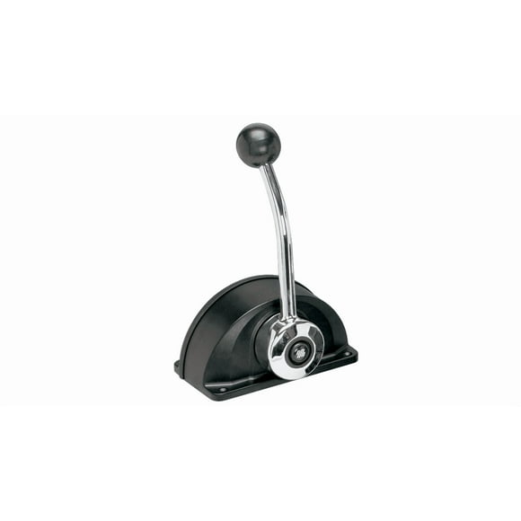 Uflex Boat Steering System Mechanical B301B Single Lever Top Mount Control; Black; Aluminum; Low Profile; With X12 Neutral Safety Switch