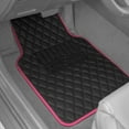 thumbnail image 3 of FH Group Deluxe Universal Fit Non-Slip Faux Leather Car Floor Mats Pink - 4pc, 3 of 9