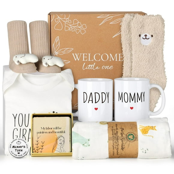 Set de regalo Suhctuptx para mamá embarazada con tazas para mamá y papá