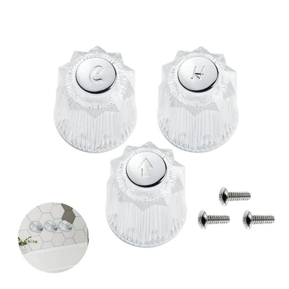 Bathtub Faucet Handles Knobs,3 Pieces Bathtub Knobs Replacement Compatible with Pfister,HXRH Bathtub Shower Faucet Handle Remodel Trim Kit Include Hot Cold