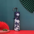 thumbnail image 1 of Compact Folding Umbrella, Cute,Easy Carrying Travel Rain Umbrella, Navy Blue Flower, 1 of 6