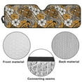 thumbnail image 6 of Uorisanigo Windshield Sun Shade, Sunshade for Jeep Wrangler JL JLU 2018-2024 Rubicon Sahara 2 Door & 4 Door & Gladiator JT-Blocks UV Rays Polynesian Tattoo Flower Sun Visor Shield, 6 of 7