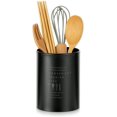thumbnail image 1 of Soporte para cubiertos para utensilios de cocina: escurridor de cubiertos negro, estante vertical para cubiertos en estilo nórdico vintage, utensilios de cocina de acero inoxidable, 1 of 5