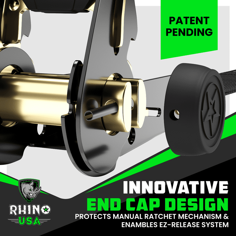 Rhino USA 1in x 15ft Medium Duty Ratchet Straps - Walmart.com