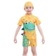 thumbnail image 1 of Odeerbi 3-11 Años Traje de Baño de Una Pieza Para Niños Con Gorro de Baño Verano Playa Traje de Baño de Surf Lindo Dinosaurio Traje de Baño de Manga Corta, 1 of 3