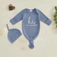 thumbnail image 2 of CAUYDY 3 6 9 12 18 24 Months Preemie Girls Bodysuit Newborn Sleepers for Boys Baby Long Sleeve Romper Spring Summer Infant Pajamas Sizes 0-3 Months,Dark Blue, 2 of 4