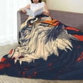 thumbnail image 6 of Bingfone American Bald Eagle A Print Flannel Fleece Blanket Throw Blanket for Bed,Sofa,Couch,Travel,Camping(50"x40" ), 6 of 8