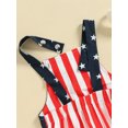 thumbnail image 5 of 4th Fourth of July Baby Girl Boy Outfit Toddler American Flag Print Overalls Shorts Pocket Suspender Romper Clothes, 5 of 7