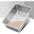 Extra Large Stainless Steel Cat Litter Box with High Sides,XL Metal