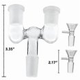 thumbnail image 4 of Glass Tube Adapter, 2 Pcs 14mm to Double 14mm Female Adapter with 4 Pcs 14mm Transparent Glass Funnel Adapter, 4 of 5