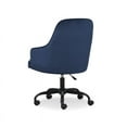 thumbnail image 5 of HFO Sawyer Height Adjustable Transitional Velvet Task Chair in Navy Blue, 5 of 8