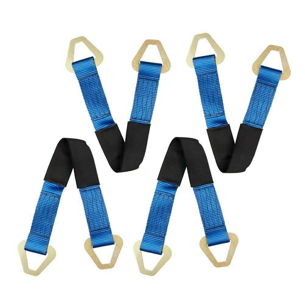 4pk 24" Blue Axle Straps Race Car Trailer Hauler Tow Truck ATV Tie Down