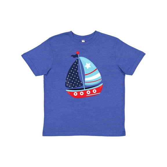 Inktastic Sailboat, Sailing Boat, Sails - Red Blue White Youth T-Shirt