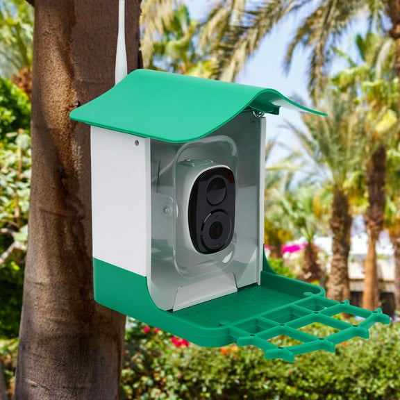 Smart Bird Feeder with Camera Solar Panel HD Video Birds House Weatherproof for Effortless Bird Watching